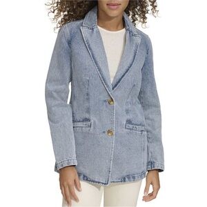 Levi's Light Blue Denim Blazer Style Jacket